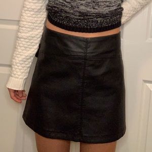 Leather Abercrombie skirt